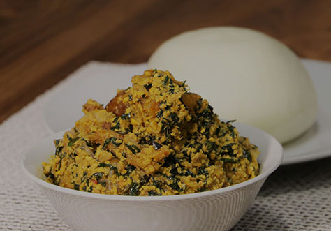 Pounded Yam With Egusi Or Ogbono