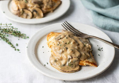 White Poultry In Cream Sauce
